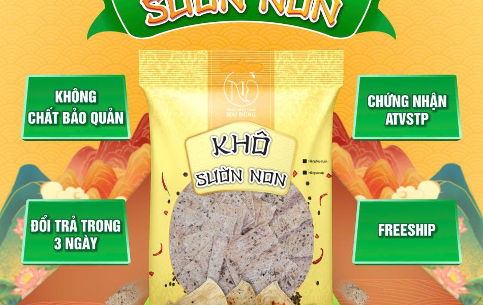 Khô Sườn Non - Đậu Nành (Tiêu) - 500g