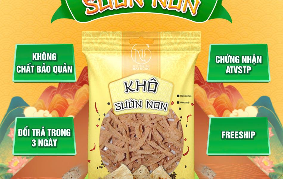 Khô Sườn Non - Xé Sợi - 500g